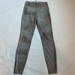 Ya Ya  Faux-Suede Printed Legging High Waist Pants Beige Brown Size S US 6 / 8